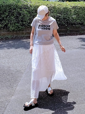 「Riberry（リベリー）のアイテム」を使った、&りっちさん（レディース・154cm）の夏コーディネート