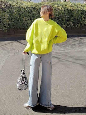 「PT（ピーティ）のアイテム」を使った、&りっちさん（レディース・154cm）の春コーディネート