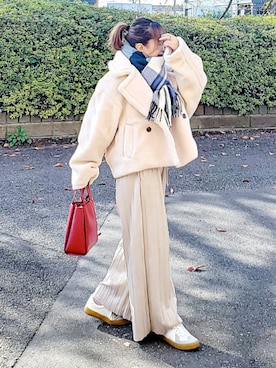 「ikka（イッカ）のアイテム」を使った、&りっちさん（レディース・154cm）の冬コーディネート