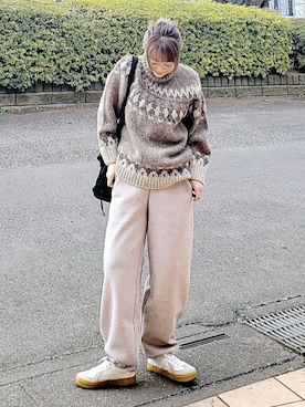 「ikka（イッカ）のアイテム」を使った、&りっちさん（レディース・154cm）の冬コーディネート