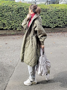 「アイテム（スウェットパンツ）」を使った、&りっちさん（レディース・154cm）の秋コーディネート