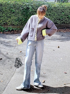 「EDWIN（エドウィン）のアイテム（デニムパンツ）」を使った、&りっちさん（レディース・154cm）の秋コーディネート