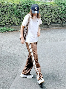 「アイテム（シューズ、グレー系）」を使った、&りっちさん（レディース・154cm）の夏コーディネート