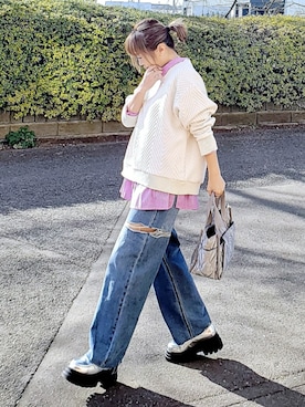 「VIVIAN（ヴィヴィアン）のアイテム」を使った、&りっちさん（レディース・154cm）の春コーディネート