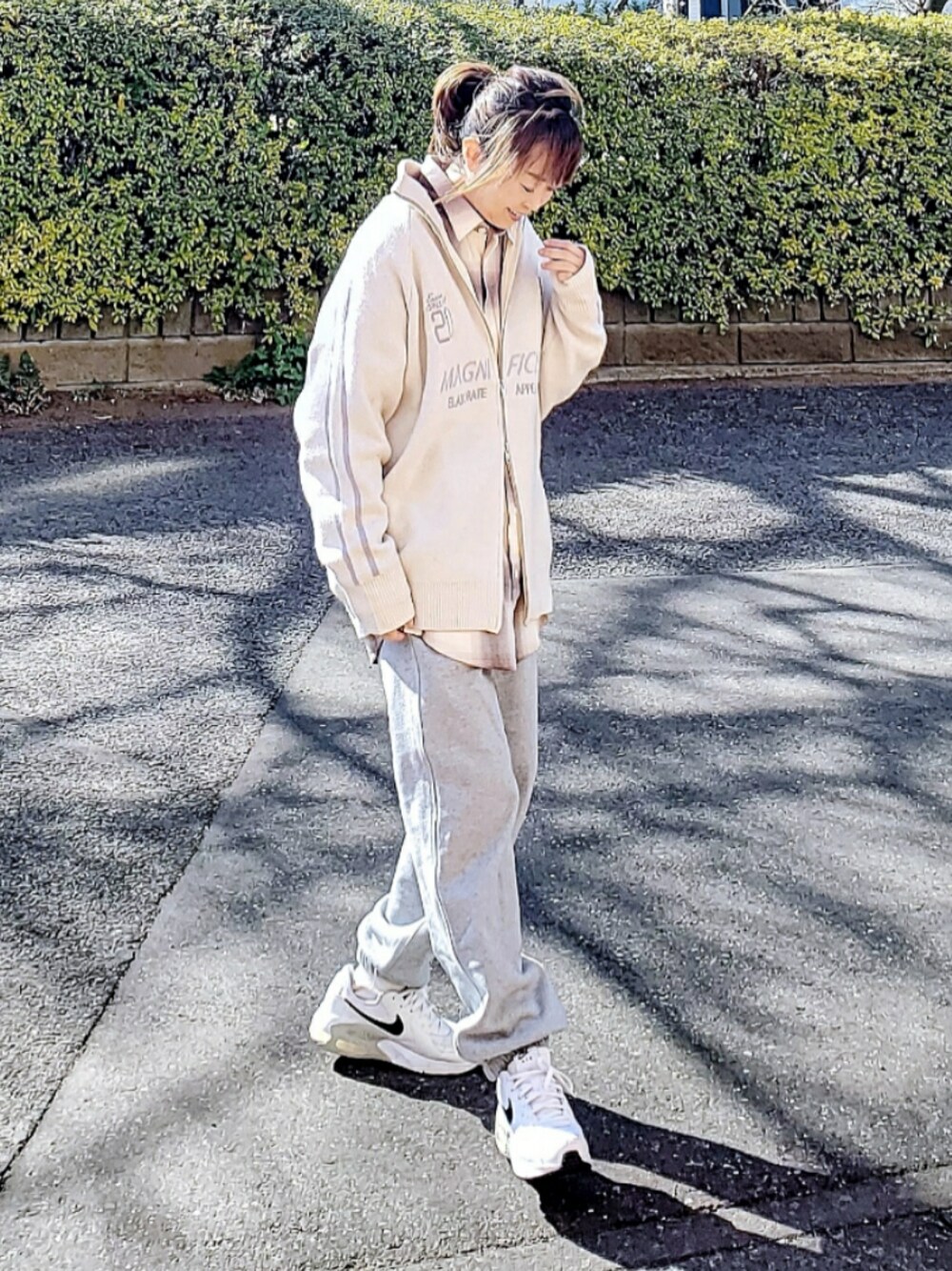 ホワイトスカイヴェールコーデ こないだ家族でお出かけした日の🌿 today's outfit リール