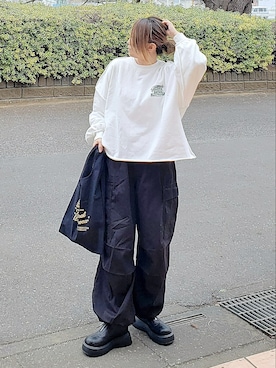 「ゆるカジ」｜&りっちさん（レディース・154cm）の冬コーディネート