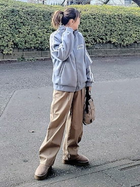 「アイテム（ブルゾン）」を使った、&りっちさん（レディース・154cm）の冬コーディネート