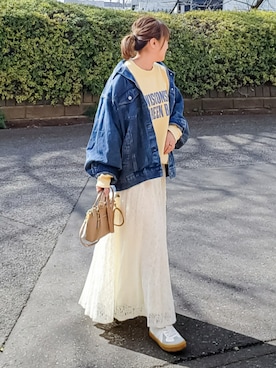 「U.S. POLO ASSN.（ユーエスポロアッスン）のアイテム」を使った、&りっちさん（レディース・154cm）の春コーディネート