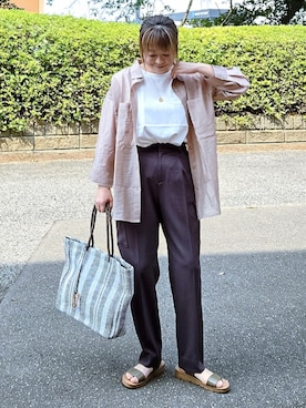 「ikka（イッカ）のアイテム」を使った、&りっちさん（レディース・154cm）の夏コーディネート