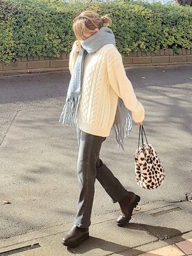 「something_jean」｜&りっちさん（レディース・154cm）の冬コーディネート