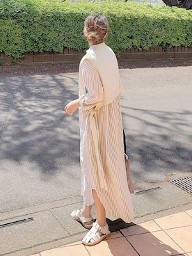 「ベスト×ワンピース」｜&りっちさん（レディース・154cm）の春コーディネート