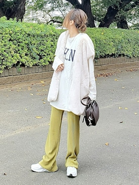 「rectangle（レクタングル）のアイテム（ベスト）」を使った、&りっちさん（レディース・154cm）の秋コーディネート