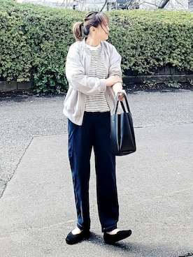 「ikka（イッカ）のアイテム」を使った、&りっちさん（レディース・154cm）の春コーディネート