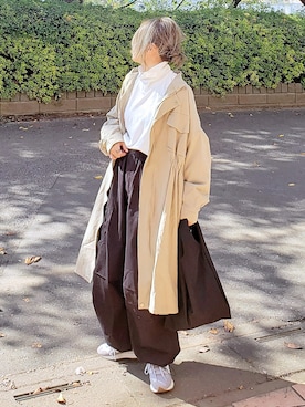 「DHOLIC STYLE（ディーホリックスタイル）のアイテム（その他アウター）」を使った、&りっちさん（レディース・154cm）の秋コーディネート