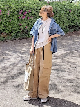 「STUDIOUS（ステュディオス）のアイテム（アクセサリー）」を使った、&りっちさん（レディース・154cm）の春コーディネート