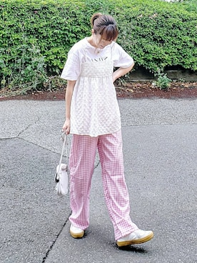 「Samansa Mos2（サマンサ モスモス）のアイテム」を使った、&りっちさん（レディース・154cm）の夏コーディネート
