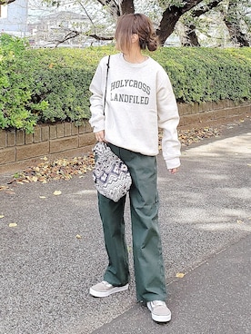 「PT（ピーティ）のアイテム（バッグ）」を使った、&りっちさん（レディース・154cm）の秋コーディネート