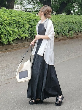 「シースルー」｜&りっちさん（レディース・154cm）の春コーディネート
