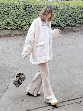 「アイテム（ブルゾン）」を使った、&りっちさん（レディース・154cm）の秋コーディネート