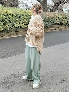 「ゆるカジ」｜&りっちさん（レディース・154cm）の冬コーディネート