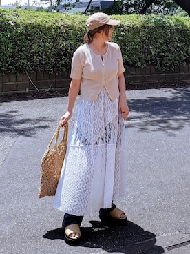 「Lee（リー）のアイテム」を使った、&りっちさん（レディース・154cm）の夏コーディネート