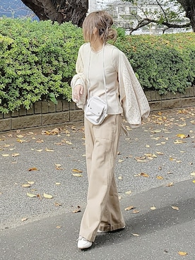 「アイテム（パンプス）」を使った、&りっちさん（レディース・154cm）の秋コーディネート