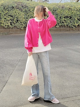 「Traditional Weatherwear（トラディショナルウェザーウェア）のMARCHE BAG MINI（トートバッグ）」を使った、&りっちさん（レディース・154cm）の冬コーディネート