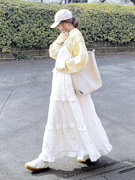 「ikka（イッカ）のアイテム」を使った、&りっちさん（レディース・154cm）の春コーディネート