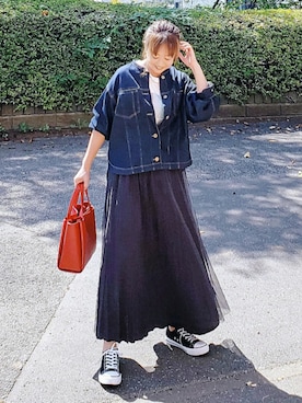 「甘辛mix」｜&りっちさん（レディース・154cm）の秋コーディネート