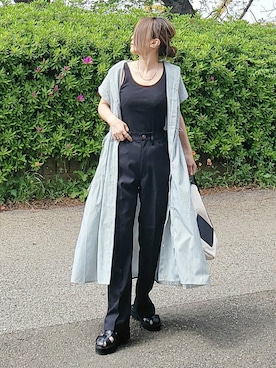 「Lee」｜「アイテム（ワンピース/ドレス）」を使った、&りっちさん（レディース・154cm）の春コーディネート