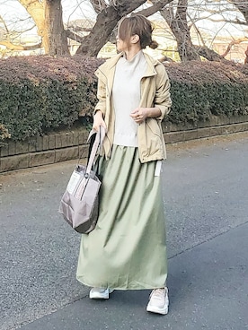 「アーバンリサーチ」｜「アイテム（マウンテンパーカー）」を使った、&りっちさん（レディース・154cm）の冬コーディネート