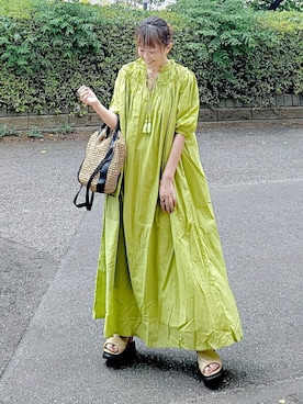 「インド綿」｜&りっちさん（レディース・154cm）の夏コーディネート