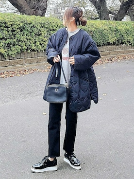「DHOLIC STYLE（ディーホリックスタイル）のアイテム」を使った、&りっちさん（レディース・154cm）の秋コーディネート