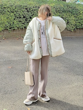 「ECRIRE×miho.a.nico」｜&りっちさん（レディース・154cm）の秋コーディネート