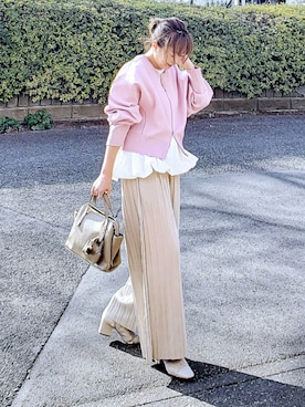 「アイテム（アンサンブル）」を使った、&りっちさん（レディース・154cm）の春コーディネート