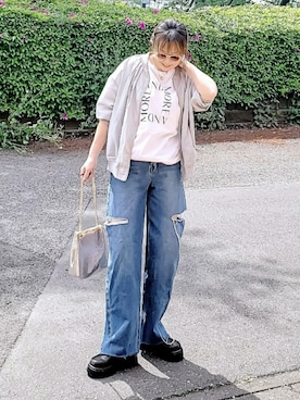 「ikka（イッカ）のアイテム」を使った、&りっちさん（レディース・154cm）の夏コーディネート