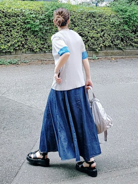 「アイテム（サンダル）」を使った、&りっちさん（レディース・154cm）の夏コーディネート