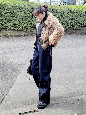 「ikka（イッカ）のアイテム」を使った、&りっちさん（レディース・154cm）の冬コーディネート