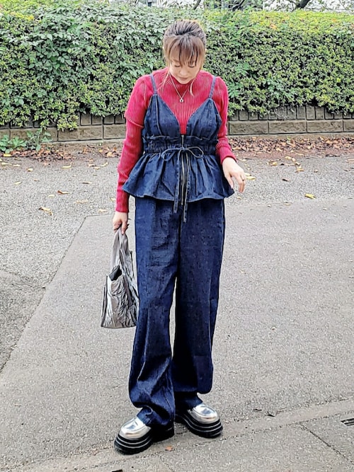 セール】Peplum Jumpsuit ペプラムコンビネゾン（サロペット