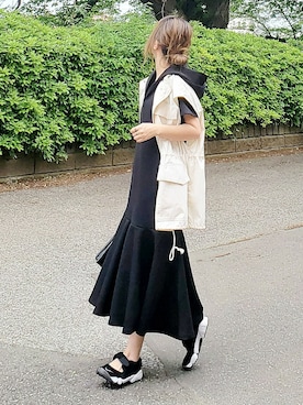 「NIKE（ナイキ）の【Nike】 Wmns Air Rift Breeze 848386-001/100（スニーカー）」を使った、&りっちさん（レディース・154cm）の春コーディネート