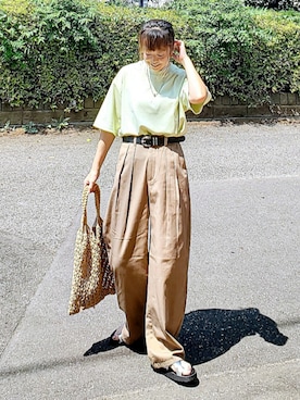 「アイテム（バッグ）」を使った、&りっちさん（レディース・154cm）の夏コーディネート