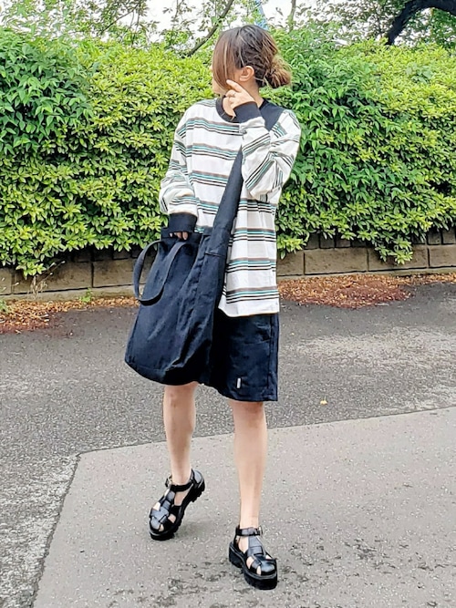 クラシックデザインオーバーサイズボーダーロンT – メンズ