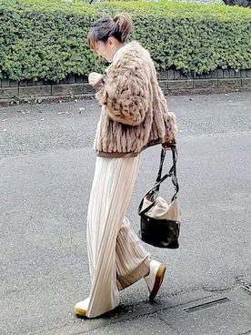 「アイテム（ブルゾン）」を使った、&りっちさん（レディース・154cm）の秋コーディネート