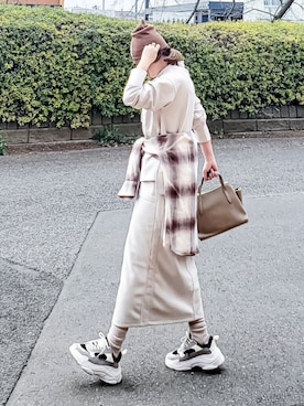 「ikka（イッカ）のアイテム（トップス）」を使った、&りっちさん（レディース・154cm）の春コーディネート