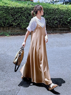 「ikka（イッカ）のアイテム」を使った、&りっちさん（レディース・154cm）の夏コーディネート