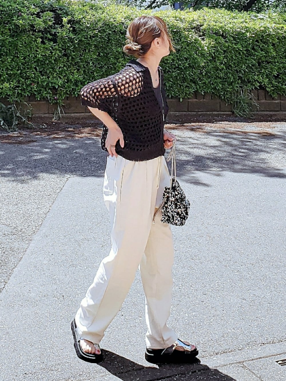 ホワイトパンツym様 Y's BORN PRODUCT] COTTON TWILL RANDOM TUCK PANTS(XS Light