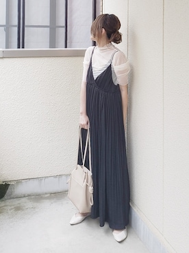 「AmbreNeige」｜「アイテム（その他シューズ）」を使った、&りっちさん（レディース・154cm）の夏コーディネート