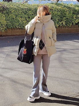 「リアルダウン」｜&りっちさん（レディース・154cm）の冬コーディネート