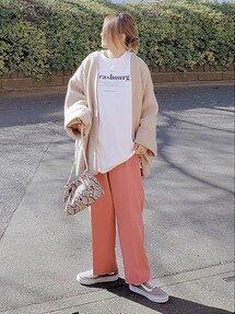 Select MOCA ノーカラーオーバーサイズニットコート select MOCAの「【select MOCA】あったか厚地ニット◇ノーカラー