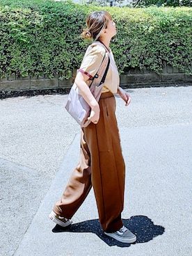 「アイテム（スウェットパンツ）」を使った、&りっちさん（レディース・154cm）の夏コーディネート